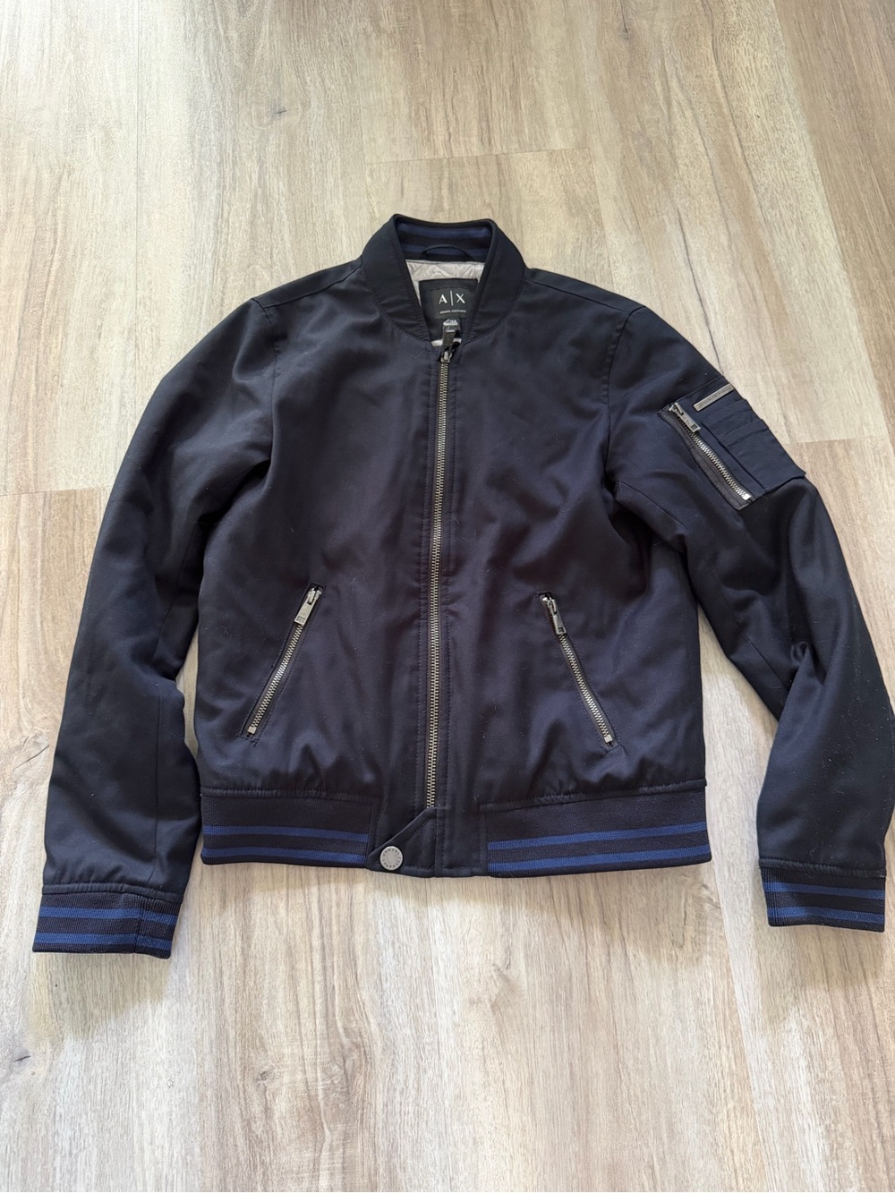 Armani exchange boys navy jacket size 12